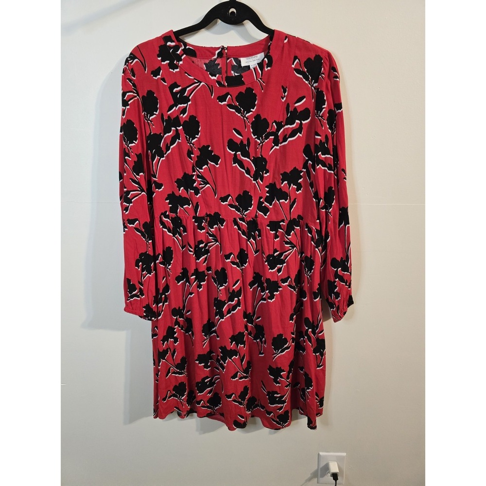Seraphine Maternity Floral Long Sleeve Knee Length Bump Nursing Dress Womens 6